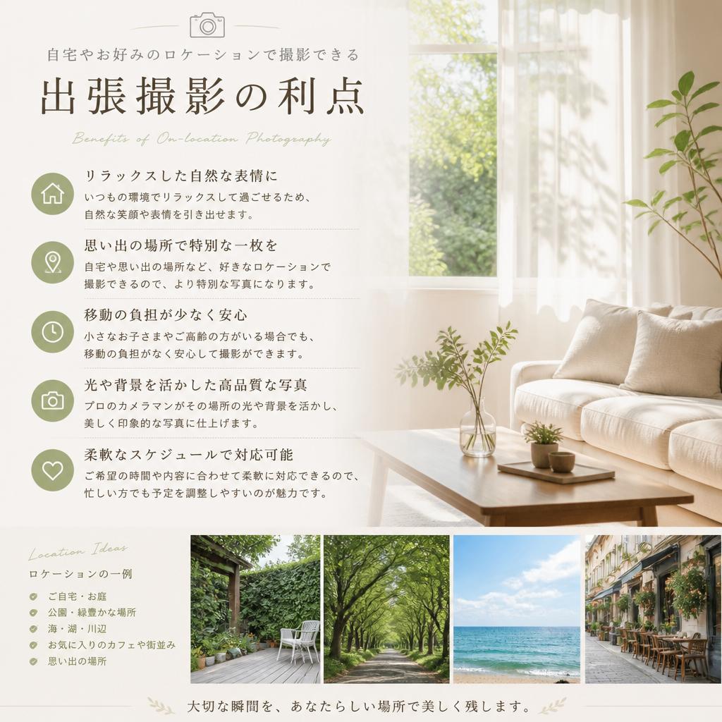 出張撮影サービスの魅力