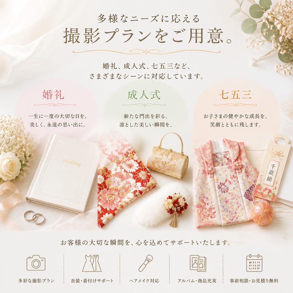 こだわりの撮影プラン