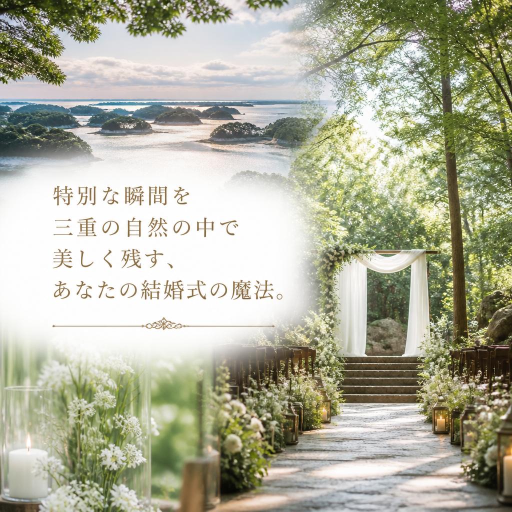 特別な瞬間を三重の自然の中で美しく残す、あなたの結婚式の魔法。