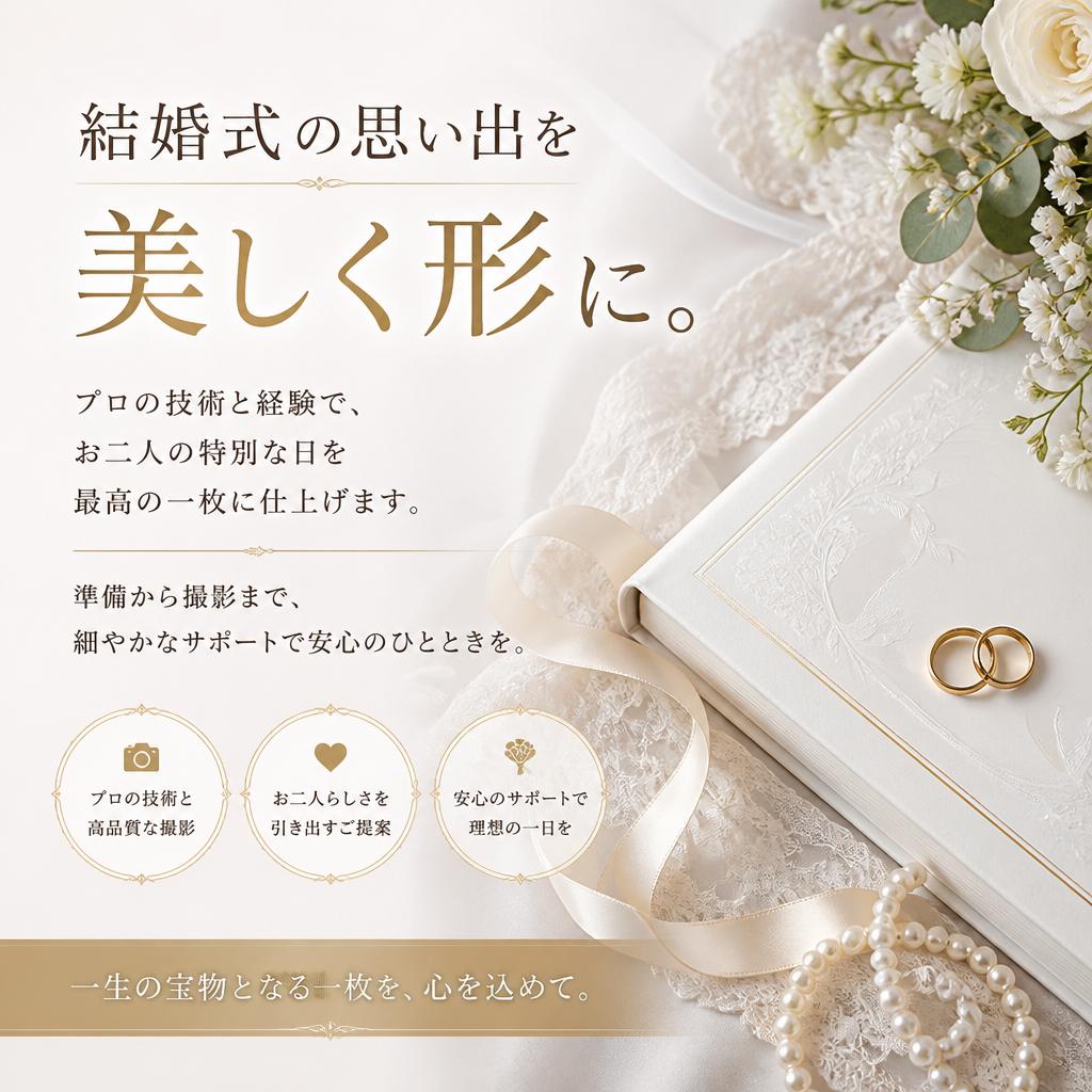 ウェディング撮影で特別な日を演出