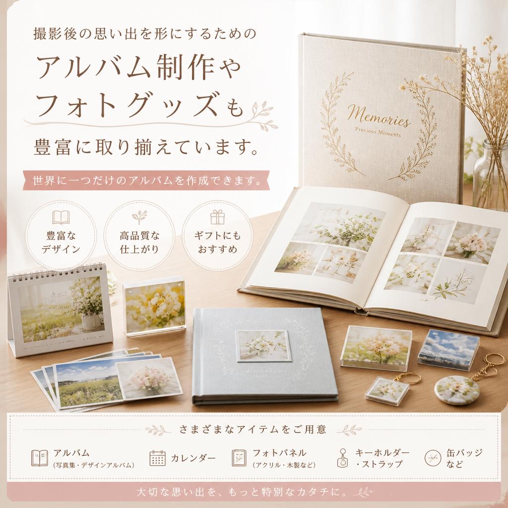 フォトグッズやアルバム制作