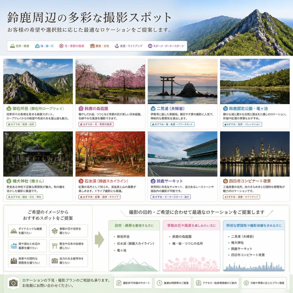 選べる撮影場所